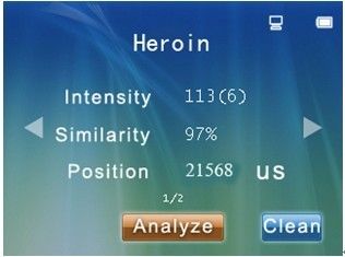 Layar LCD berwarna-warni Obat Detector untuk Heroin, Kokain, morfin Mendeteksi
