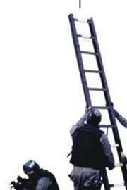 Paduan portabel Ringan Taktis Folding Ladder Aluminium
